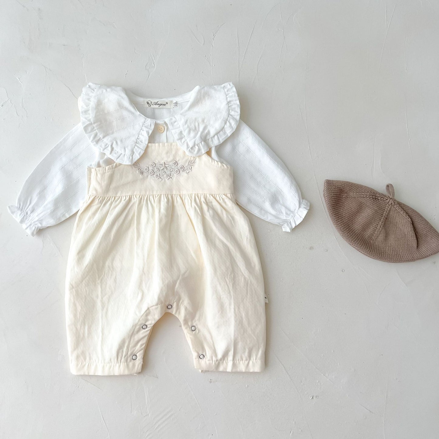 CH.KOUROSH- Baby Girl's Loose Adjustable Suspender Romper