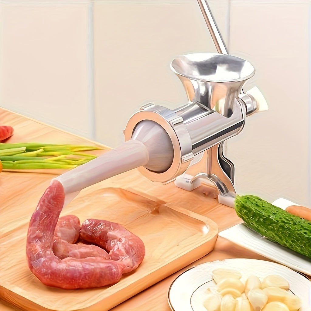 Manual Meat Grinder Stainless Steel - Multifunction Kitchen Tool for Food Processing