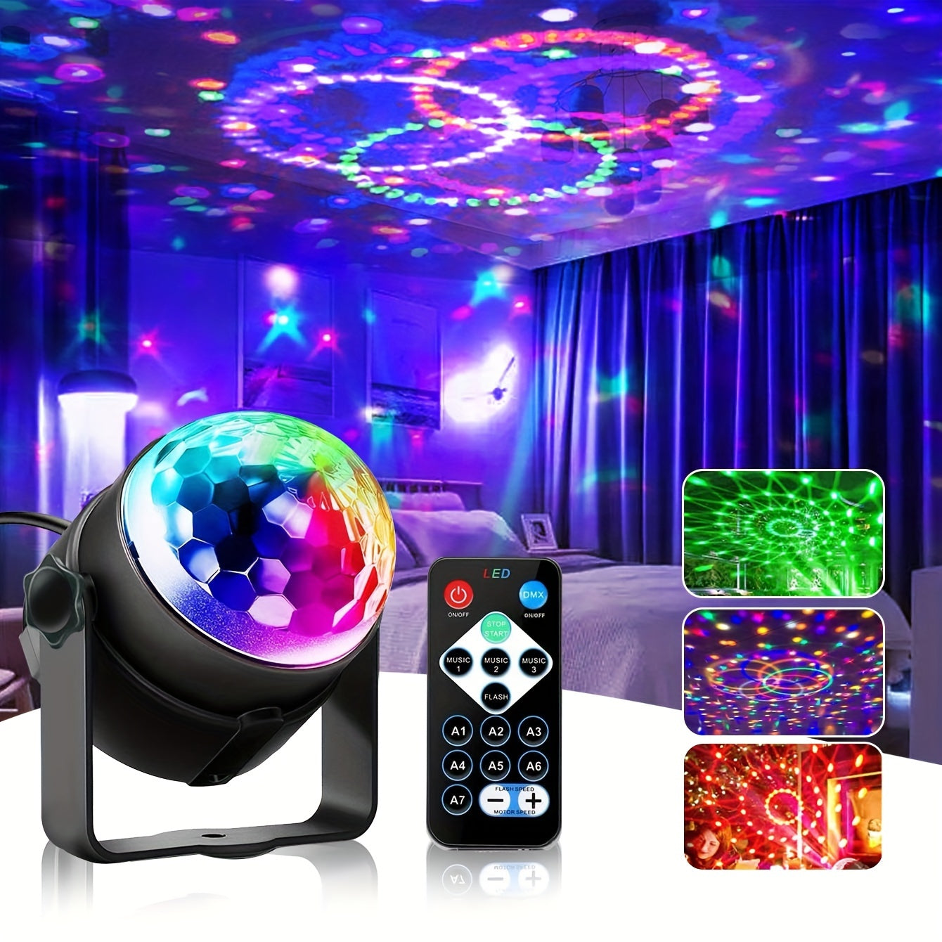 CH.Kourosh- RGB Party Light with Remote - Ultimate Lighting for Every Occasion