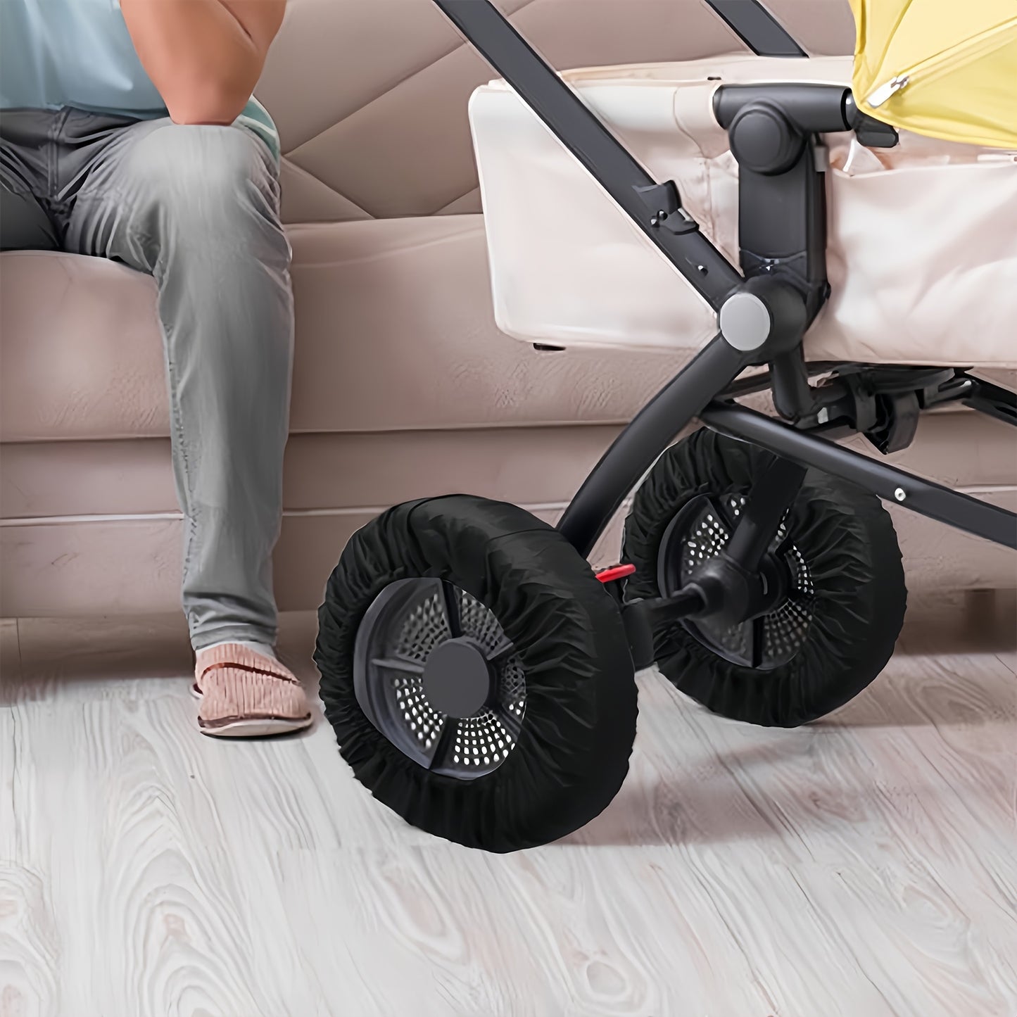 4pcs Stroller Wheel Covers - Dustproof and Waterproof, Ideal for Home Entry or Christmas Gift