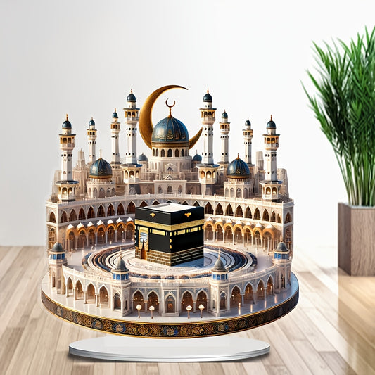 Acrylic Kaaba Model - Elegant Ramadan Tabletop Decoration & Gift