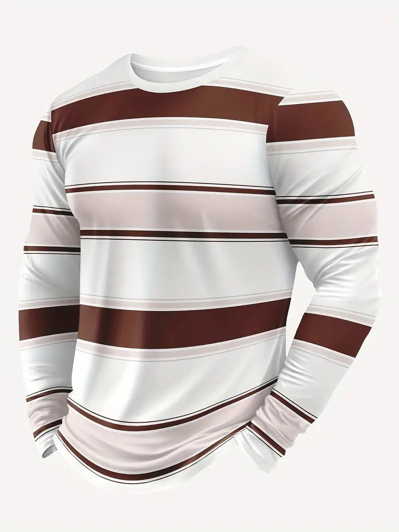 Spring And Autumn Trendy Unique Style Long-sleeved T-shirt Men