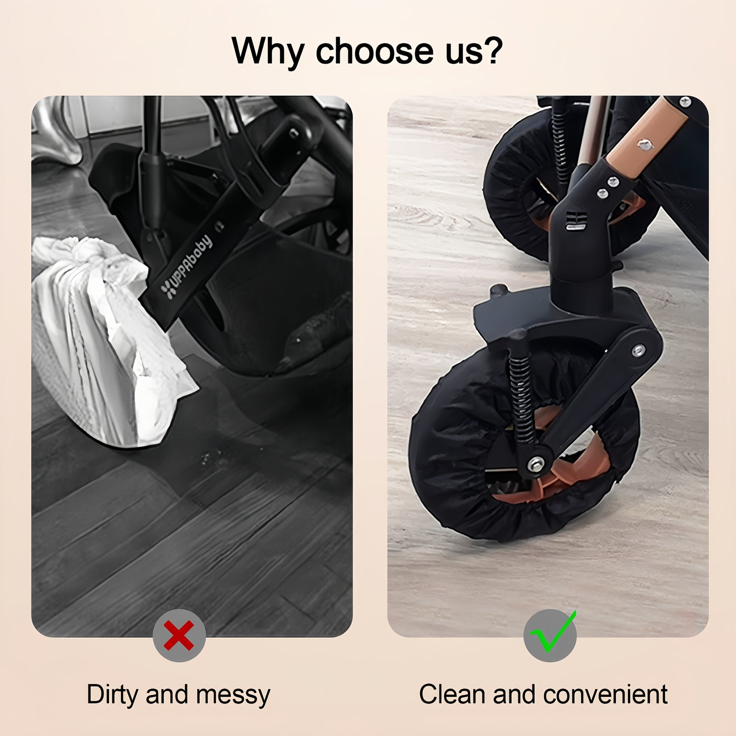 4pcs Stroller Wheel Covers - Dustproof and Waterproof, Ideal for Home Entry or Christmas Gift