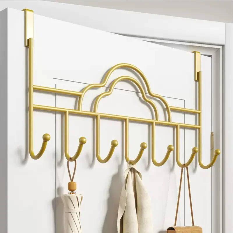 Behind The Door Hooks Household Storage Wall Hanger Hooks No Punch Coat Rack Home Storage Door Hooks