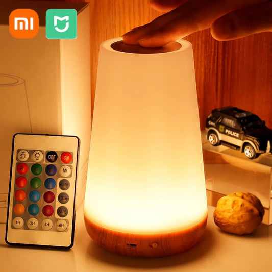 XIAOMI 13 Color Changing Night Light Remote Control Touch USB Rechargeable RGB Dimmable Lamp Portable Table Bedside Lamp NEW