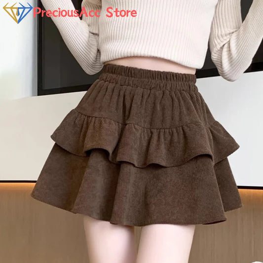 CH.KOUROSH High Waisted Short Skirt Half Body Spring And Autumn Women's Cake Skirt 2024 New A-line Skirts Fashionable Pleated Skirts