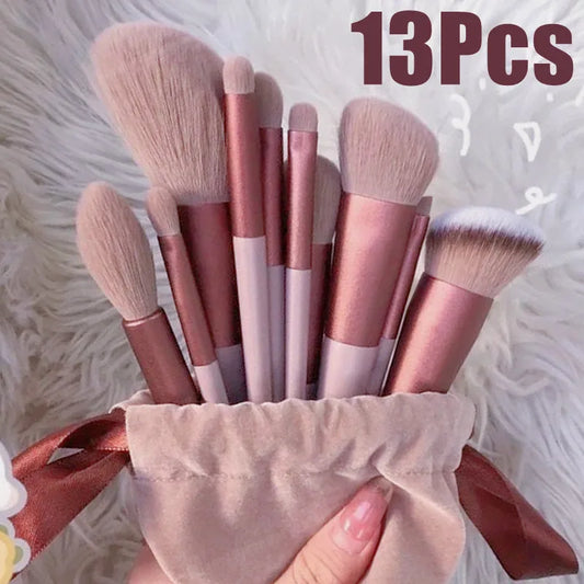 13 PCS Makeup Brush Set - Soft, Durable, Perfect for Foundation & Eyeshadow