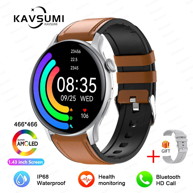 CH.KOUROSH 2024 NFC Smart Watch Women 466*466 Screen GPS Track Sport Watches Women Health Monitoring Voice Bluetooth Call Smartwatch Ladies