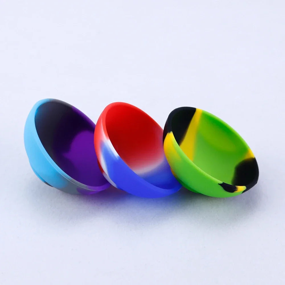 1Pcs 50mm Mini Silicone Bowl Children Tableware Multi-Color Container Bowls Tobacco Herb Smoking Accessories Kitchen Storage Box