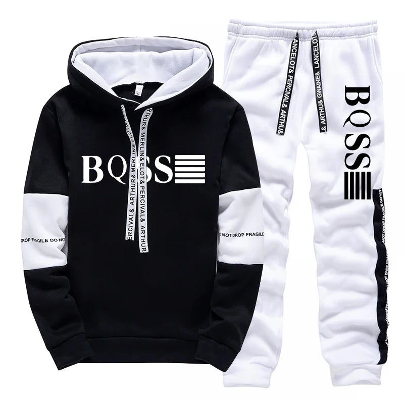 Autumn Winter Quality Daily Sweatshirts for Men Fashion Men's Tracksuit Printing Hoodies Casual Sports Sweatpants Male Hot Sales