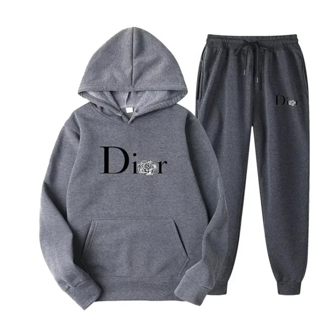 CH.KOUROSH Autumn Men's and Women's Tracksuit Sets Fleece Warm Hoodies Pants 2PCS Long Sleeve Sport Suit Pullover Hoodies Sports Clothing