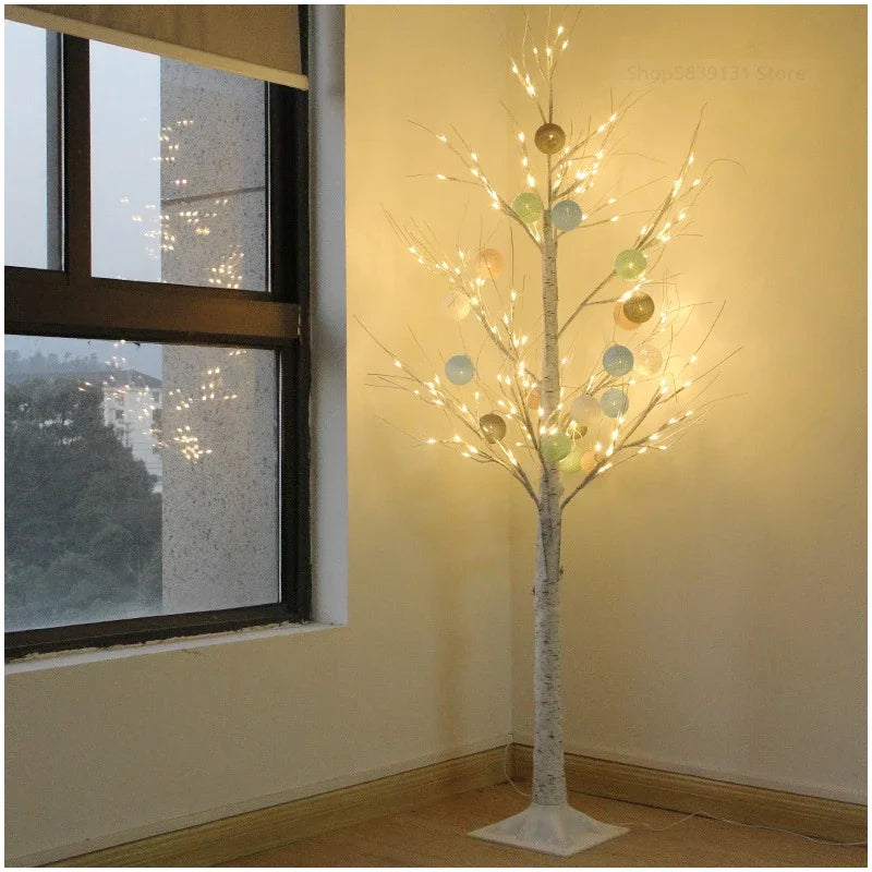 White Birch Tree Lights LED Table Lamps Decorative Branches for Christmas Home Indoor Holiday Light Party Wedding Hang Ornaments