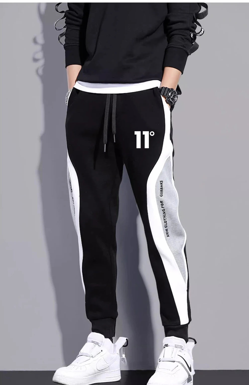 11 Print Men's Sweatpants Patchwork Jogging Pants Male Outfit Loose Trousers Straight Pants New Spring Autumn Fashion Clothes