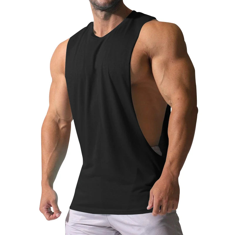 Brand Gym Tank Tops Muscle Fashion Sleeveless Men Workout Sports Comfort Men's Casual Vest