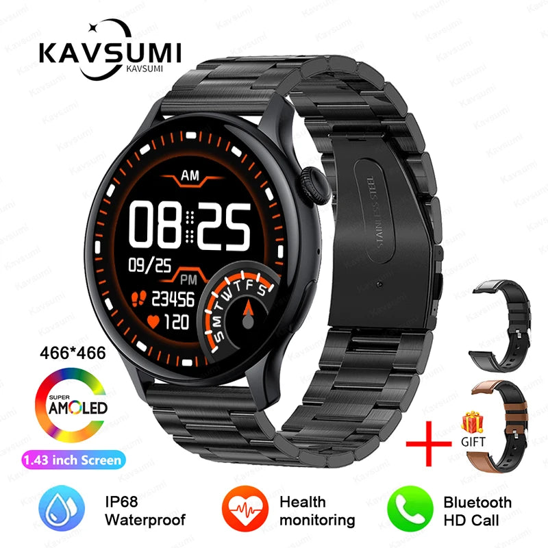 CH.KOUROSH 2024 NFC Smart Watch Women 466*466 Screen GPS Track Sport Watches Women Health Monitoring Voice Bluetooth Call Smartwatch Ladies