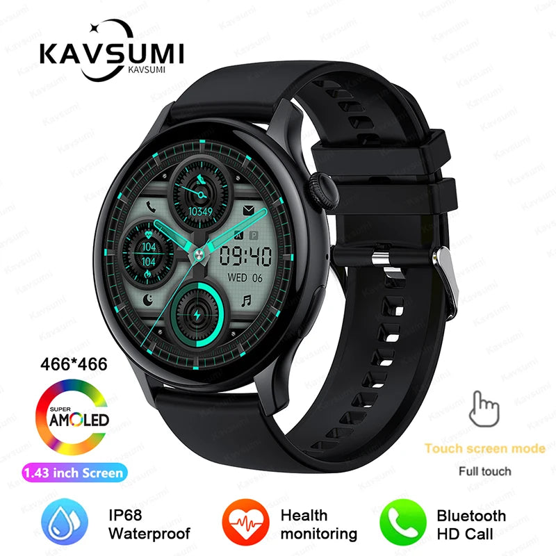 CH.KOUROSH 2024 NFC Smart Watch Women 466*466 Screen GPS Track Sport Watches Women Health Monitoring Voice Bluetooth Call Smartwatch Ladies