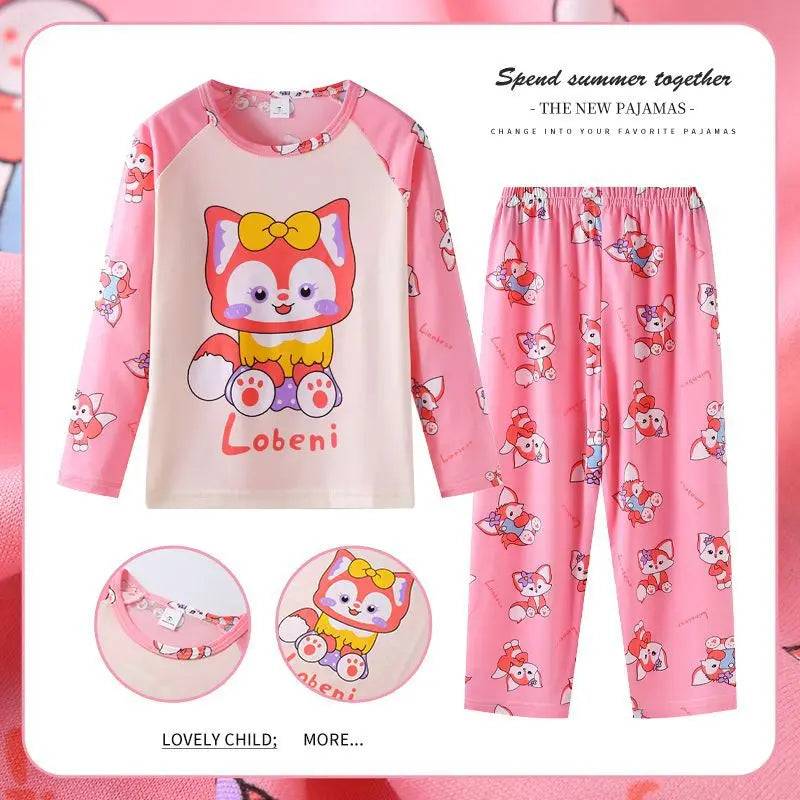 Cute Sets for Children Loungewear Pajama Girl Sleepwear Robe Children's Clothing Mother Kids