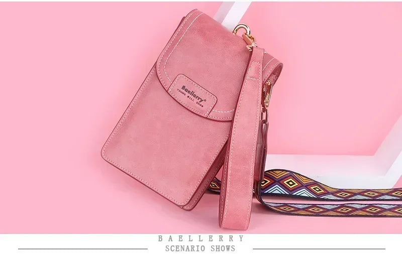 Korean edition phone bag New Baellerry fashion phone bag Buckle Crossbody Phone Bag Fashion Versatile Shoulder Bag