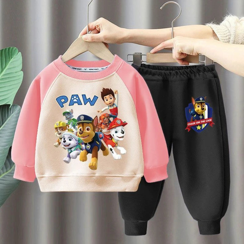 Children's Spring Autumn Clothing Sets Boys Long Sleeved Sweatshirt and Sweatpant Two Piece Suit Kids Tracksuit Gift