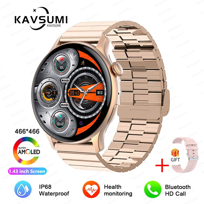 CH.KOUROSH 2024 NFC Smart Watch Women 466*466 Screen GPS Track Sport Watches Women Health Monitoring Voice Bluetooth Call Smartwatch Ladies