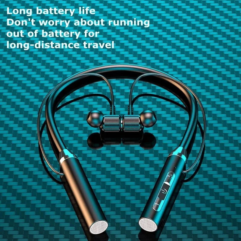 Wireless Bluetooth Neckband Headphones - Waterproof & Magnetic with Stereo Sound