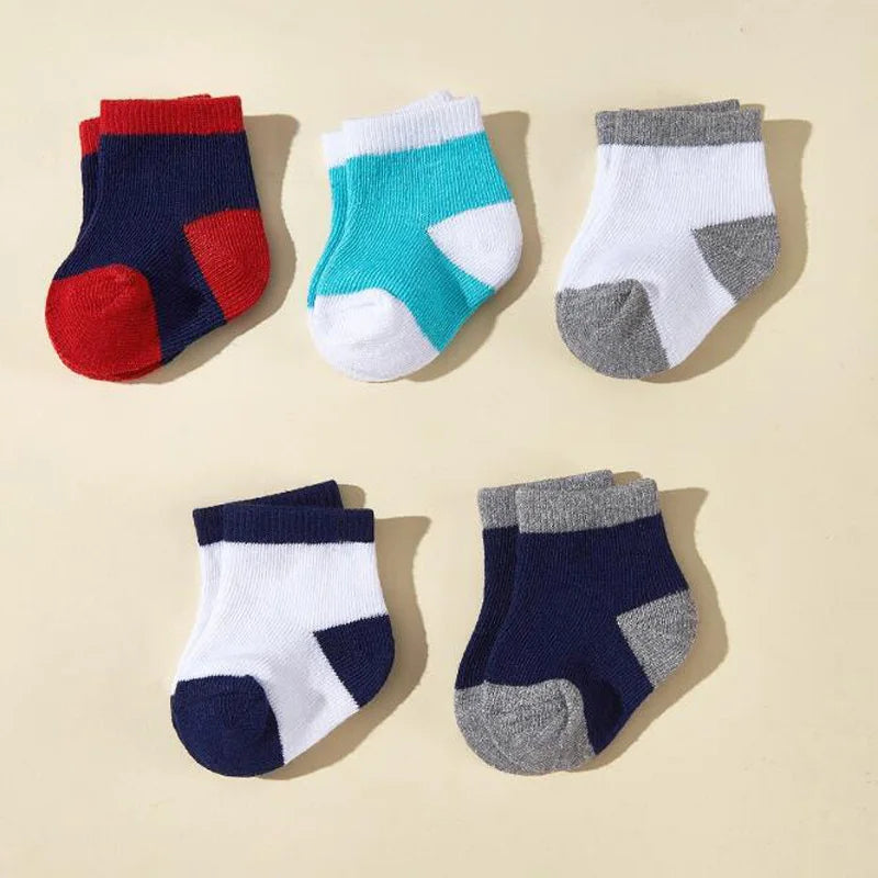 CH.KOUROSH 5Pair New Colored Boys and Girls Baby Socks