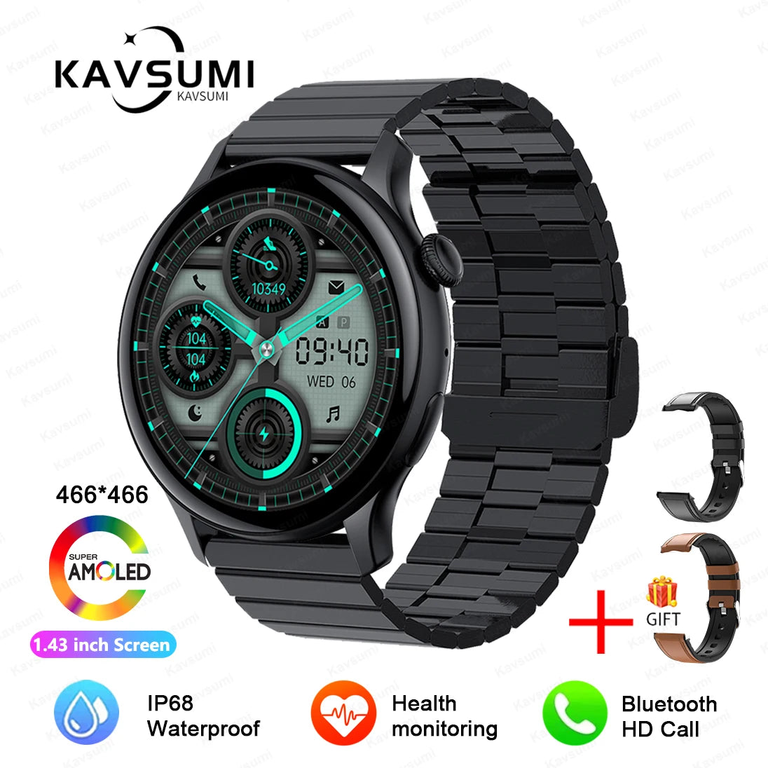 CH.KOUROSH 2024 NFC Smart Watch Women 466*466 Screen GPS Track Sport Watches Women Health Monitoring Voice Bluetooth Call Smartwatch Ladies