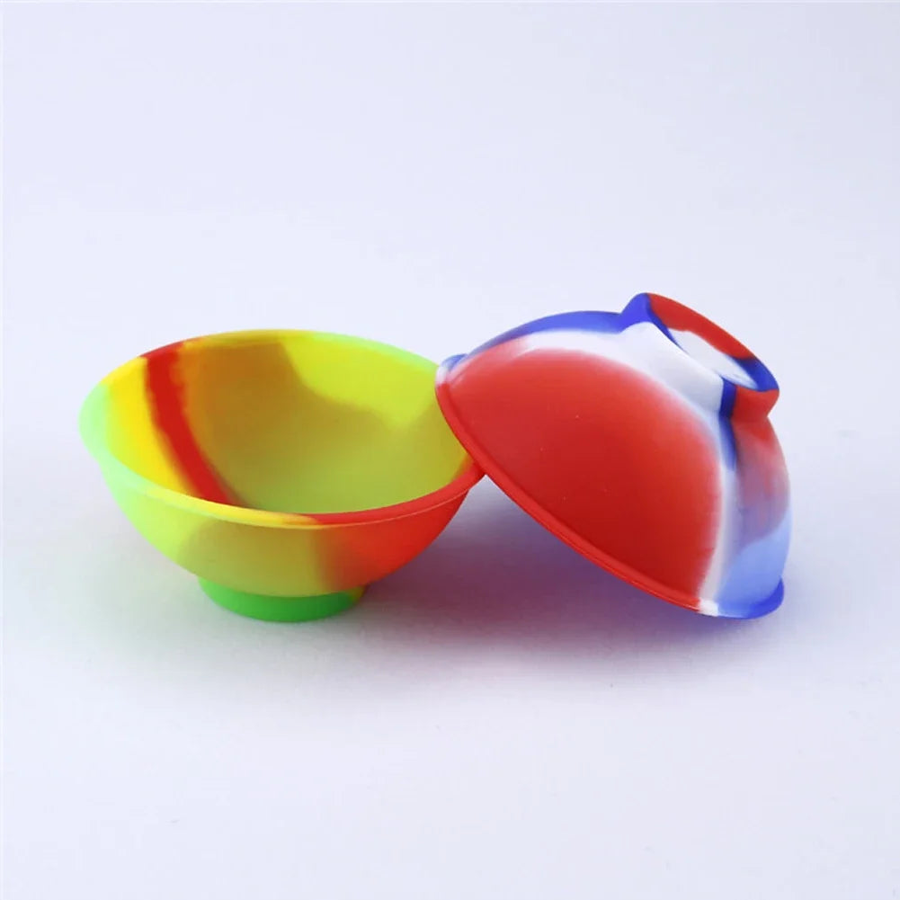 1Pcs 50mm Mini Silicone Bowl Children Tableware Multi-Color Container Bowls Tobacco Herb Smoking Accessories Kitchen Storage Box