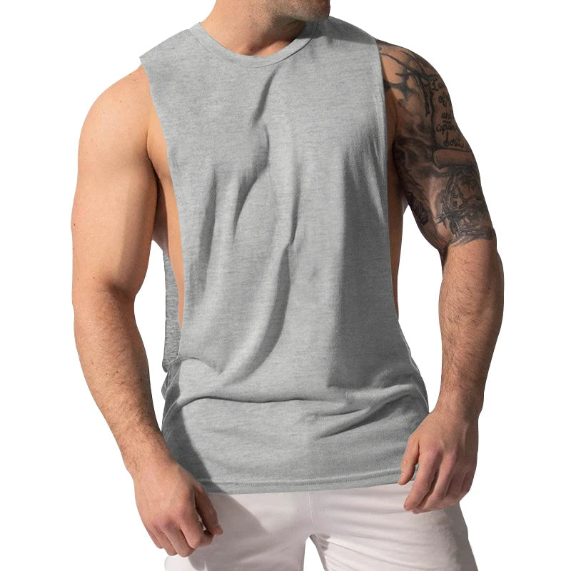 Brand Gym Tank Tops Muscle Fashion Sleeveless Men Workout Sports Comfort Men's Casual Vest