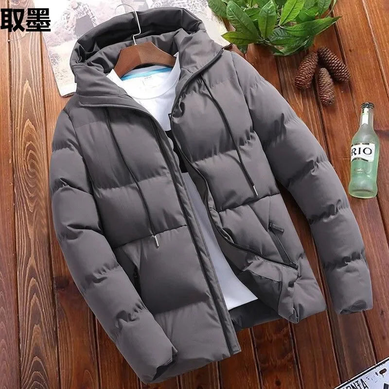 CH.KOUROSH 2024 Winter New Men's Thickened Cotton Coat Hooded Padded Jacket Youth Casual Style Cross-Border Trade Parkas Sweater