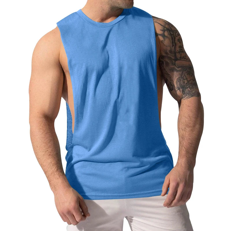 Brand Gym Tank Tops Muscle Fashion Sleeveless Men Workout Sports Comfort Men's Casual Vest