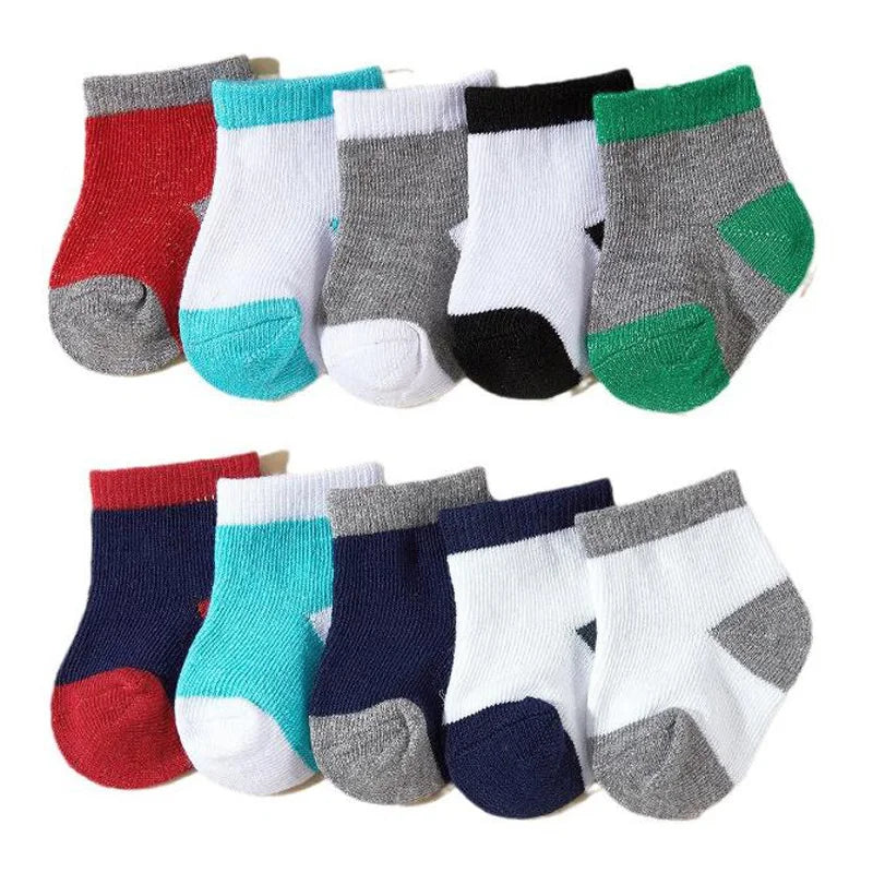 CH.KOUROSH 5Pair New Colored Boys and Girls Baby Socks