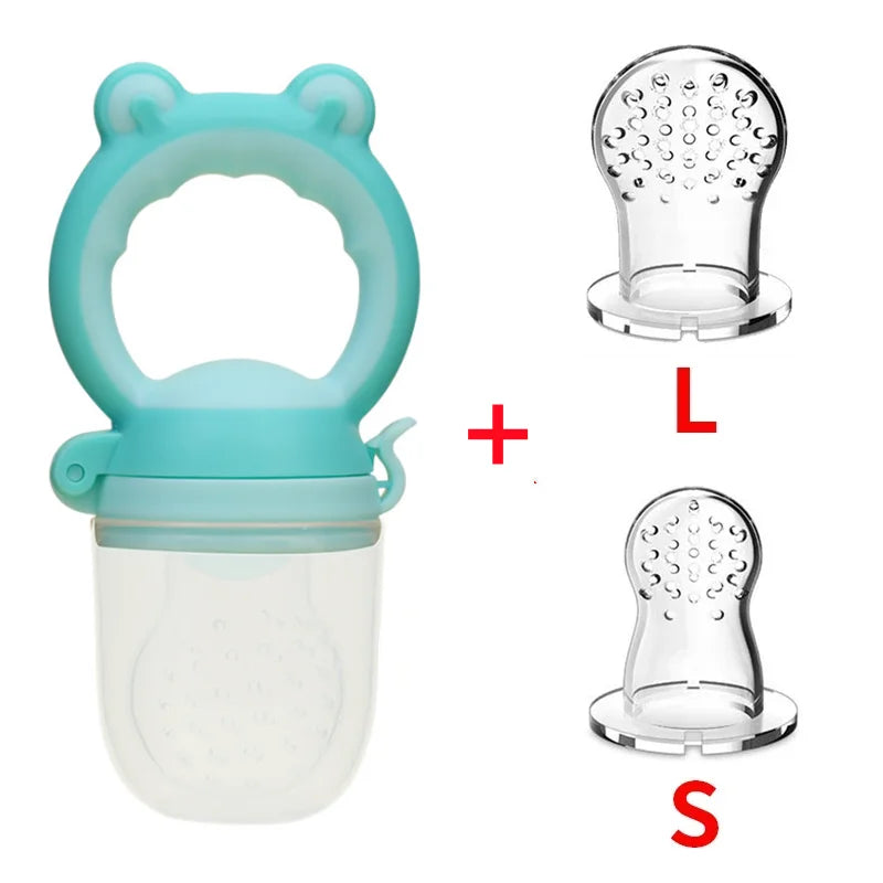 CH.KOUROSH Baby Fresh Food Feeder Silicone Fruit Feeding Nibbler Kids Boy Girl Frog Design Safe Infant Baby Supplies Nipple Soother Bottles