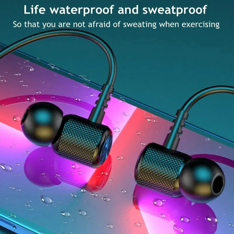 Wireless Bluetooth Neckband Headphones - Waterproof & Magnetic with Stereo Sound