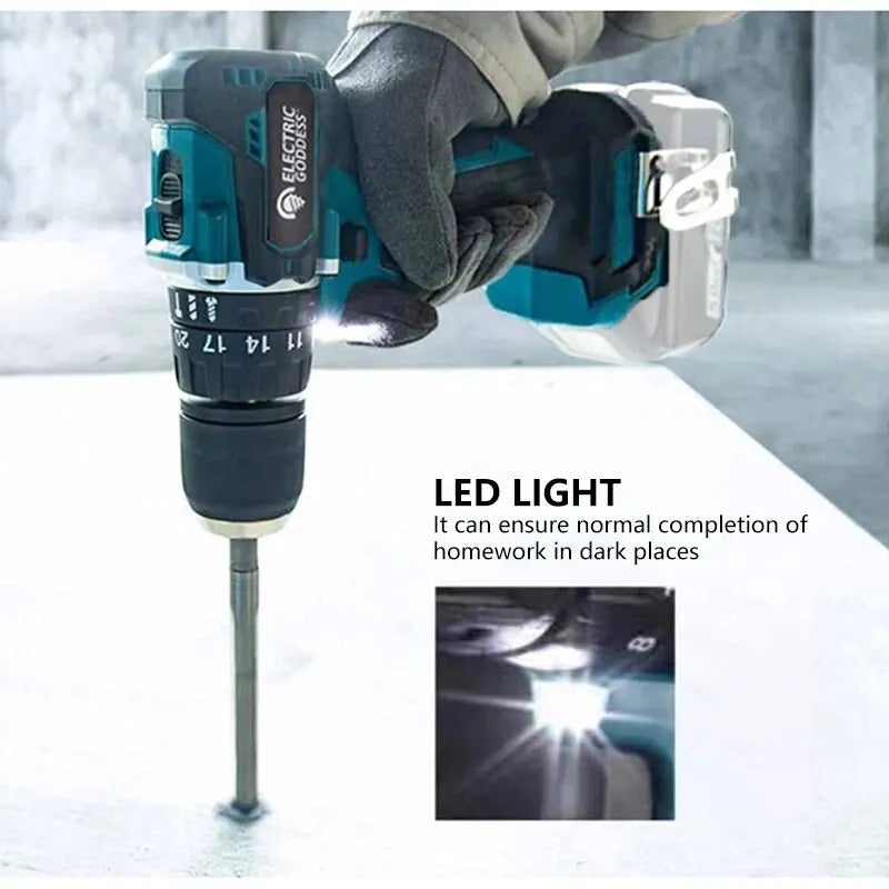 DDF487 Cordless Driver Drill 18V LXT Brushless Motor Electric Screwdriver Power Tool Suitable for Makita 18V Battery