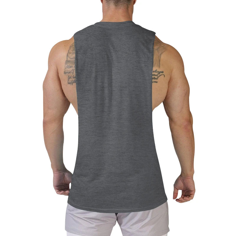 Brand Gym Tank Tops Muscle Fashion Sleeveless Men Workout Sports Comfort Men's Casual Vest