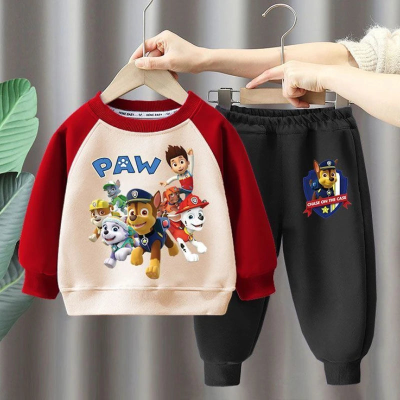 Children's Spring Autumn Clothing Sets Boys Long Sleeved Sweatshirt and Sweatpant Two Piece Suit Kids Tracksuit Gift