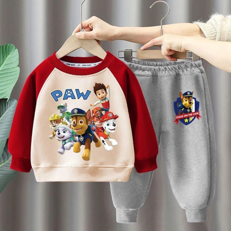 Children's Spring Autumn Clothing Sets Boys Long Sleeved Sweatshirt and Sweatpant Two Piece Suit Kids Tracksuit Gift