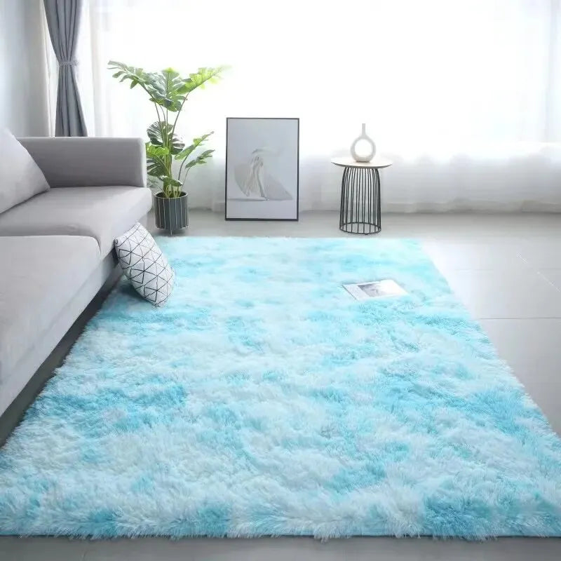 Luxurious Washable Silk Rug for Living Room - Non-Slip & Durable