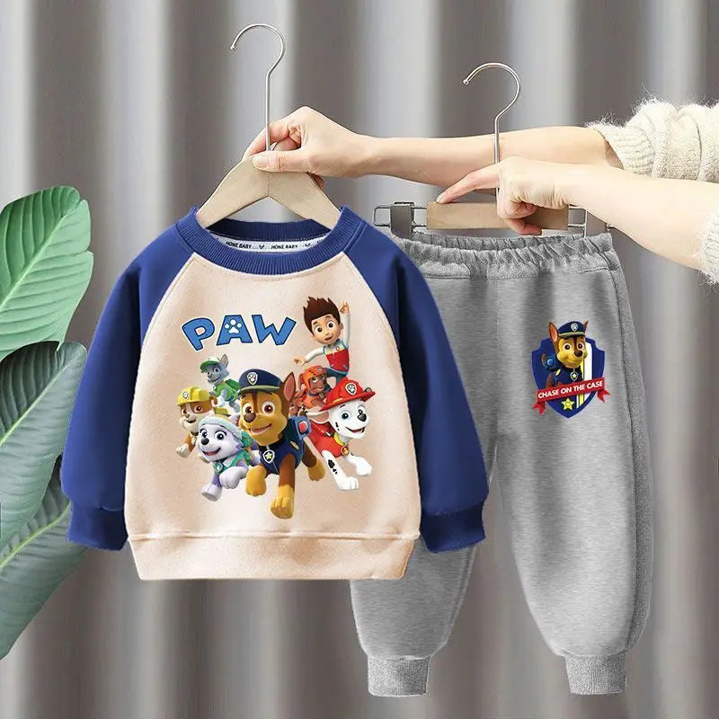 Children's Spring Autumn Clothing Sets Boys Long Sleeved Sweatshirt and Sweatpant Two Piece Suit Kids Tracksuit Gift