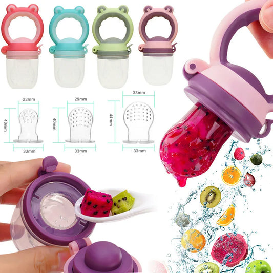 CH.KOUROSH Baby Fresh Food Feeder Silicone Fruit Feeding Nibbler Kids Boy Girl Frog Design Safe Infant Baby Supplies Nipple Soother Bottles