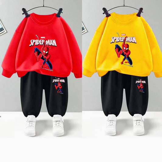 CH.KOUROSH- Disney Children's Clothing Sets Boys Spiderman Boys Sweatshirt and Sweatpant 2 Pcs Suits Kids Tracksuits Boys Autumn Hoodies Set