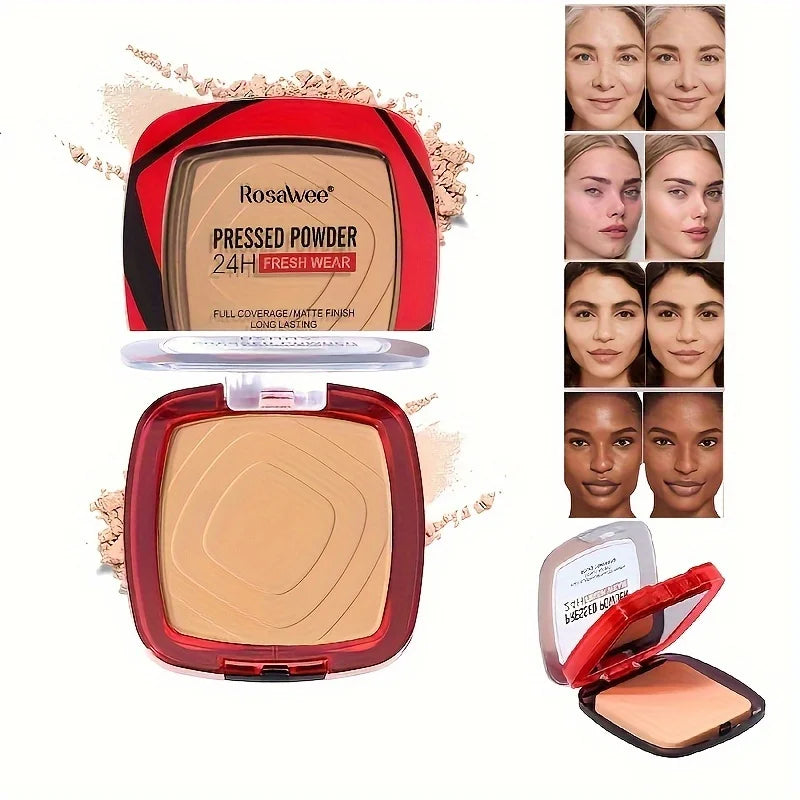 24H Matte Compact Powder with Applicator - Lightweight & Smooth