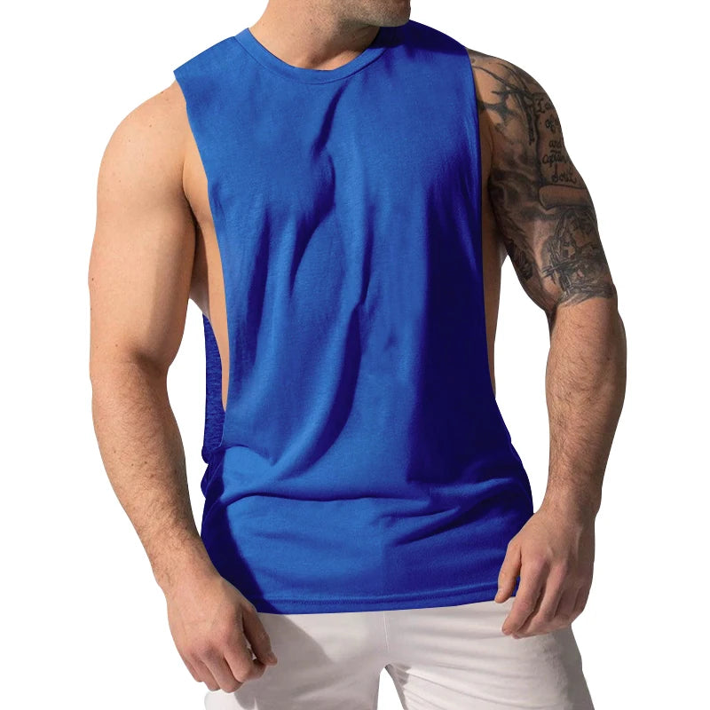 Brand Gym Tank Tops Muscle Fashion Sleeveless Men Workout Sports Comfort Men's Casual Vest