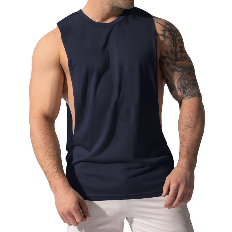 Brand Gym Tank Tops Muscle Fashion Sleeveless Men Workout Sports Comfort Men's Casual Vest