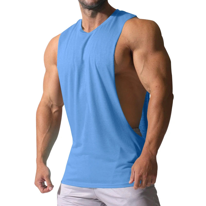 Brand Gym Tank Tops Muscle Fashion Sleeveless Men Workout Sports Comfort Men's Casual Vest