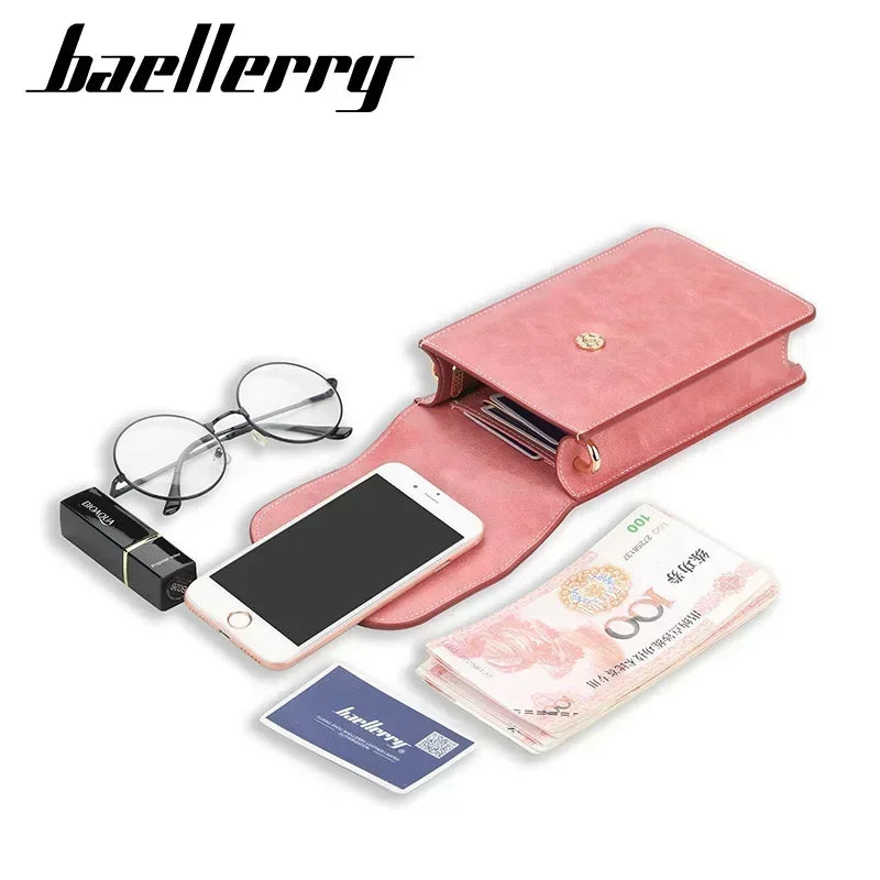 Korean edition phone bag New Baellerry fashion phone bag Buckle Crossbody Phone Bag Fashion Versatile Shoulder Bag