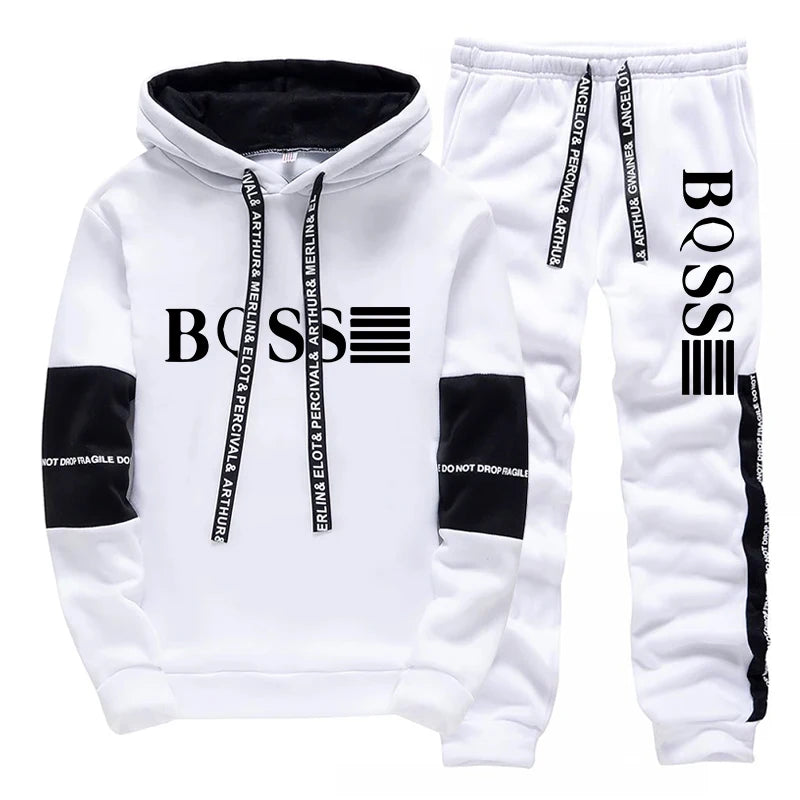 Autumn Winter Quality Daily Sweatshirts for Men Fashion Men's Tracksuit Printing Hoodies Casual Sports Sweatpants Male Hot Sales