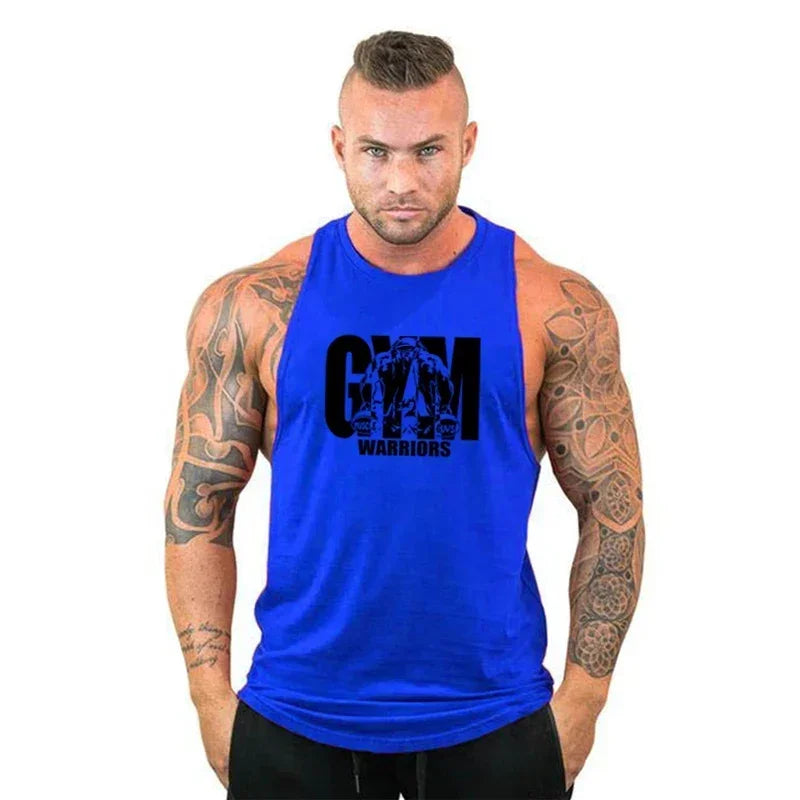 Muscleguys Gym Clothing Mens Bodybuilding Hooded Tank Top Cotton Sleeveless Vest Sweatshirt Fitness Workout Sportswear Tops Male