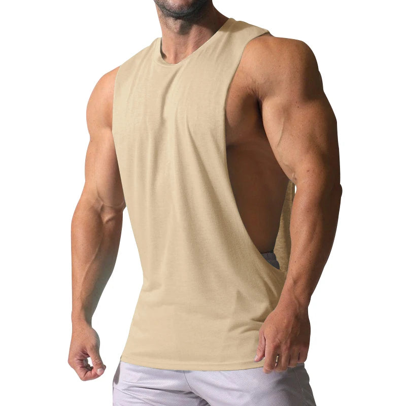 Brand Gym Tank Tops Muscle Fashion Sleeveless Men Workout Sports Comfort Men's Casual Vest